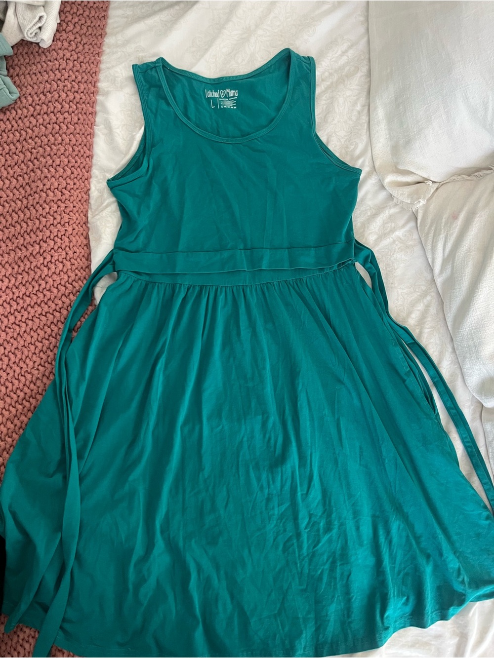 Latched Mama Nursing Sleeveless Midi Dress